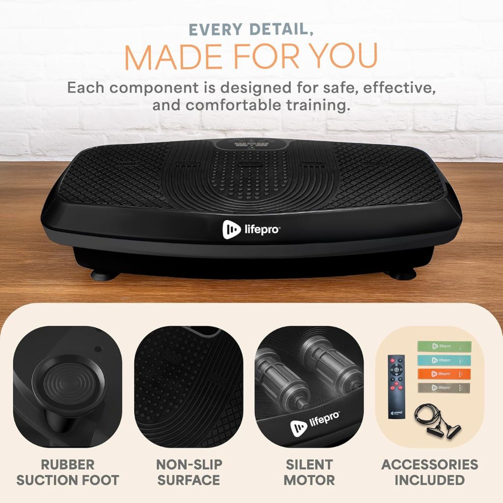 Hovert 3D Vibration Plate - Black - Image 5