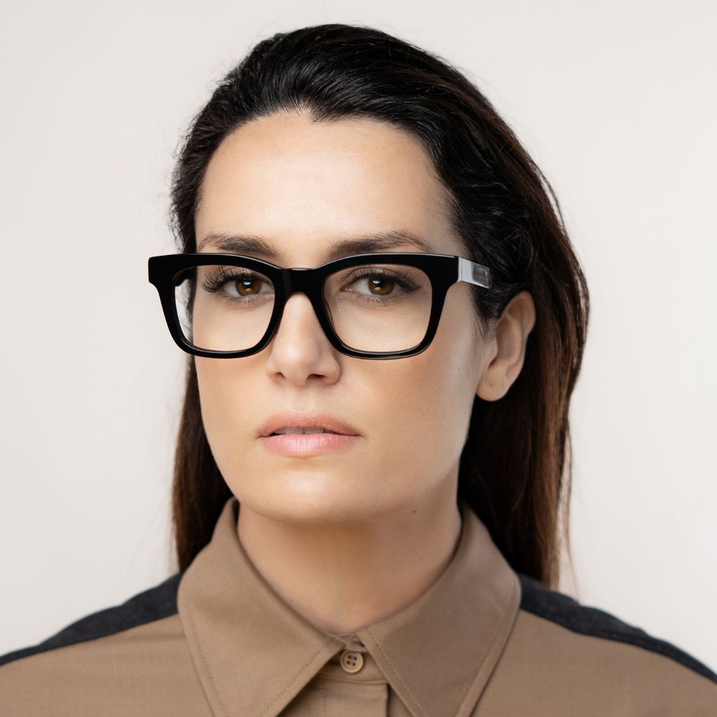 Ellis Blue Light Blocking Glasses (Day) - Black with Clear Lens - Image 4