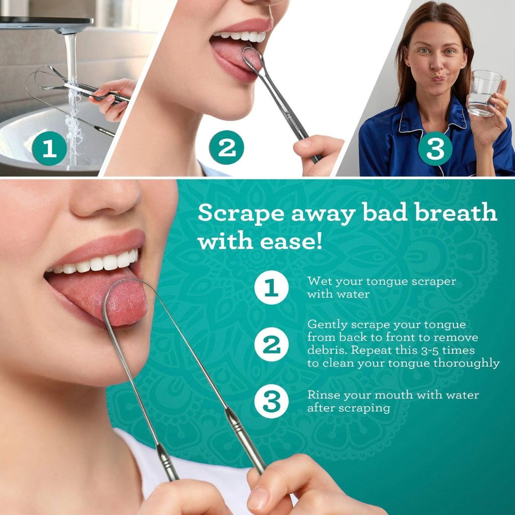 Stainless Steel Tongue Scraper with Travel Case - Image 8