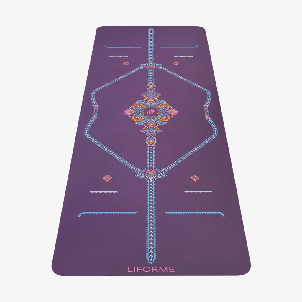 Liforme Mindful Garden Yoga Mat - Purple