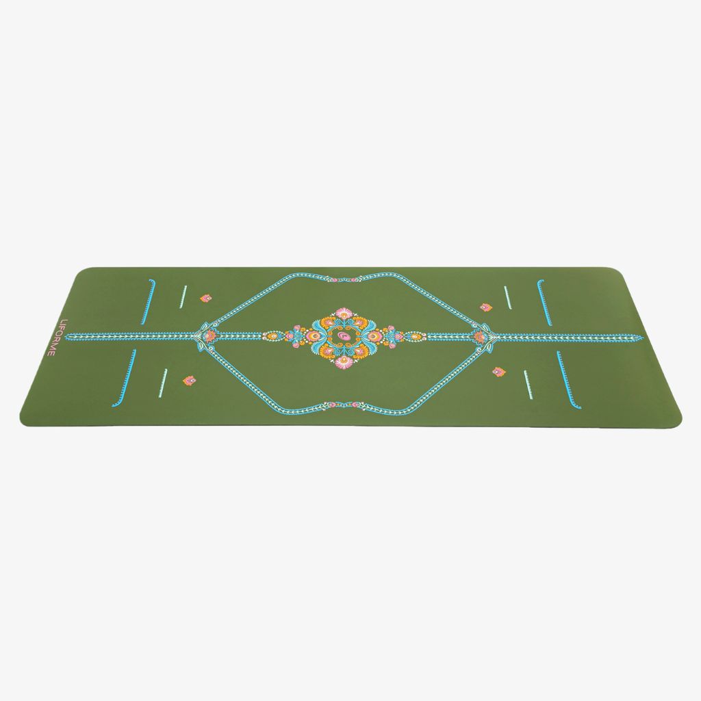 Liforme Mindful Garden Yoga Mat - Olive - Image 3