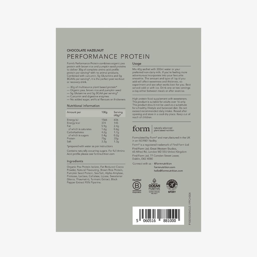 Performance Protein - Chocolate Hazelnut - Single Serve Sachets - Image 2