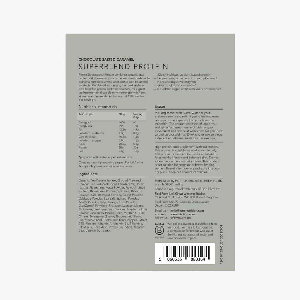 Superblend Protein - Chocolate Salted Caramel - Single Serve Sachets - Image 2