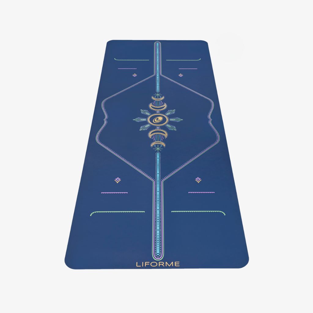 Liforme Cosmic Moon Travel Yoga Mat - Dusk Blue