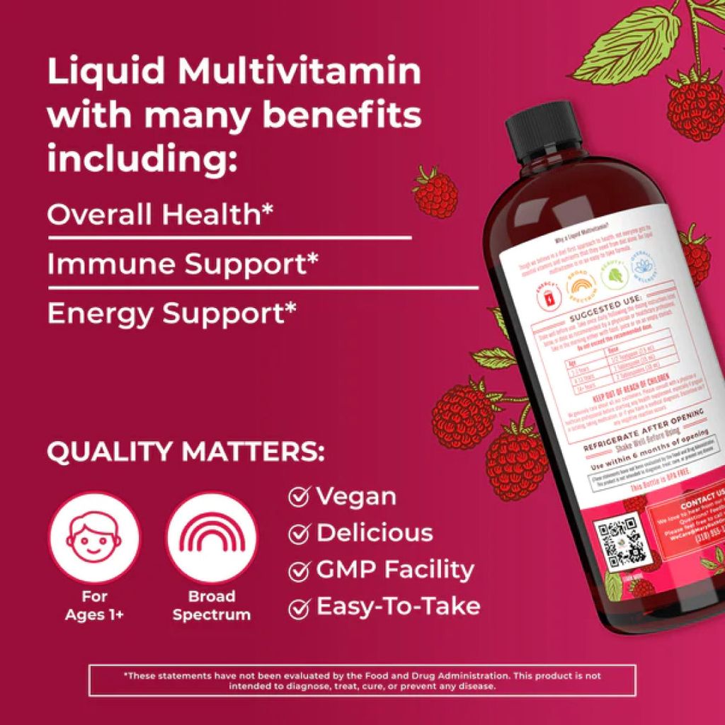 Liquid Morning Multivitamin - Raspberry - Image 4