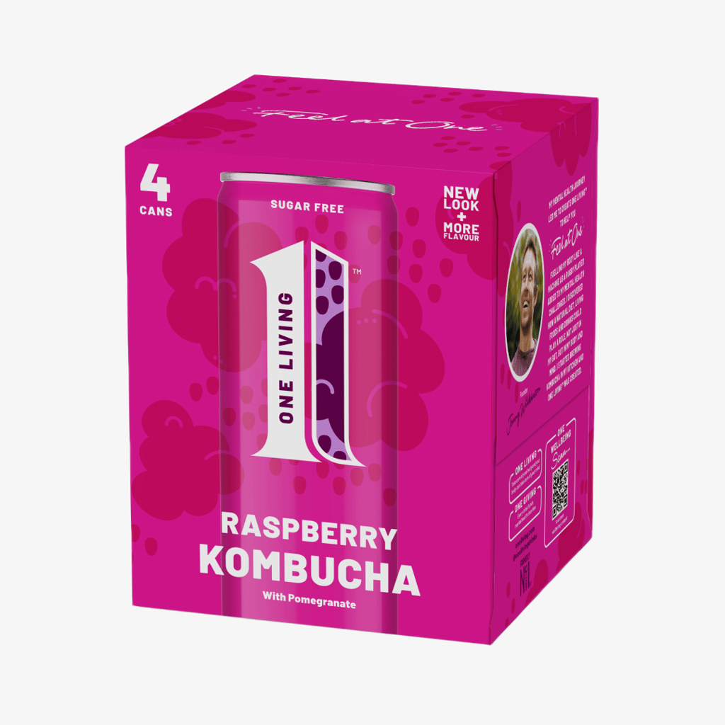 Raspberry Kombucha with Pomegranate - 4 pack - Image 3