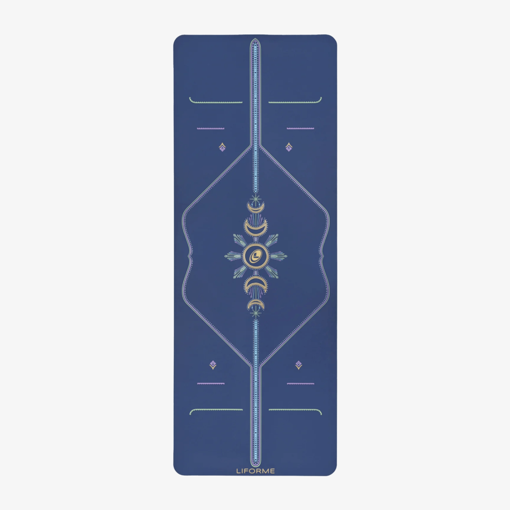Cosmic Moon Yoga Mat - Dusk Blue - Image 3