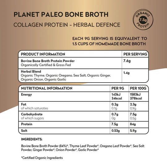Organic Bone Broth Collagen Protein - Herbal Defence - Image 2