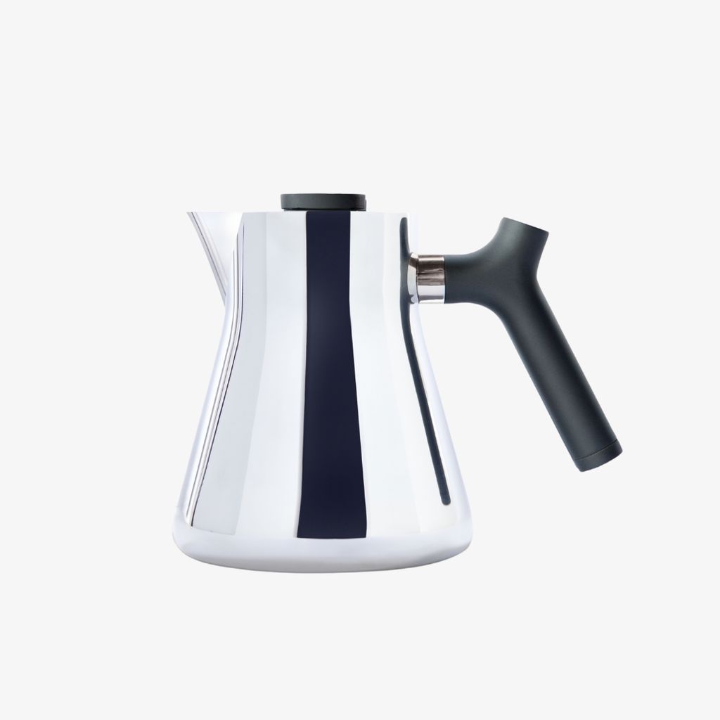 Raven Kettle & Tea Steeper - Polished Steel