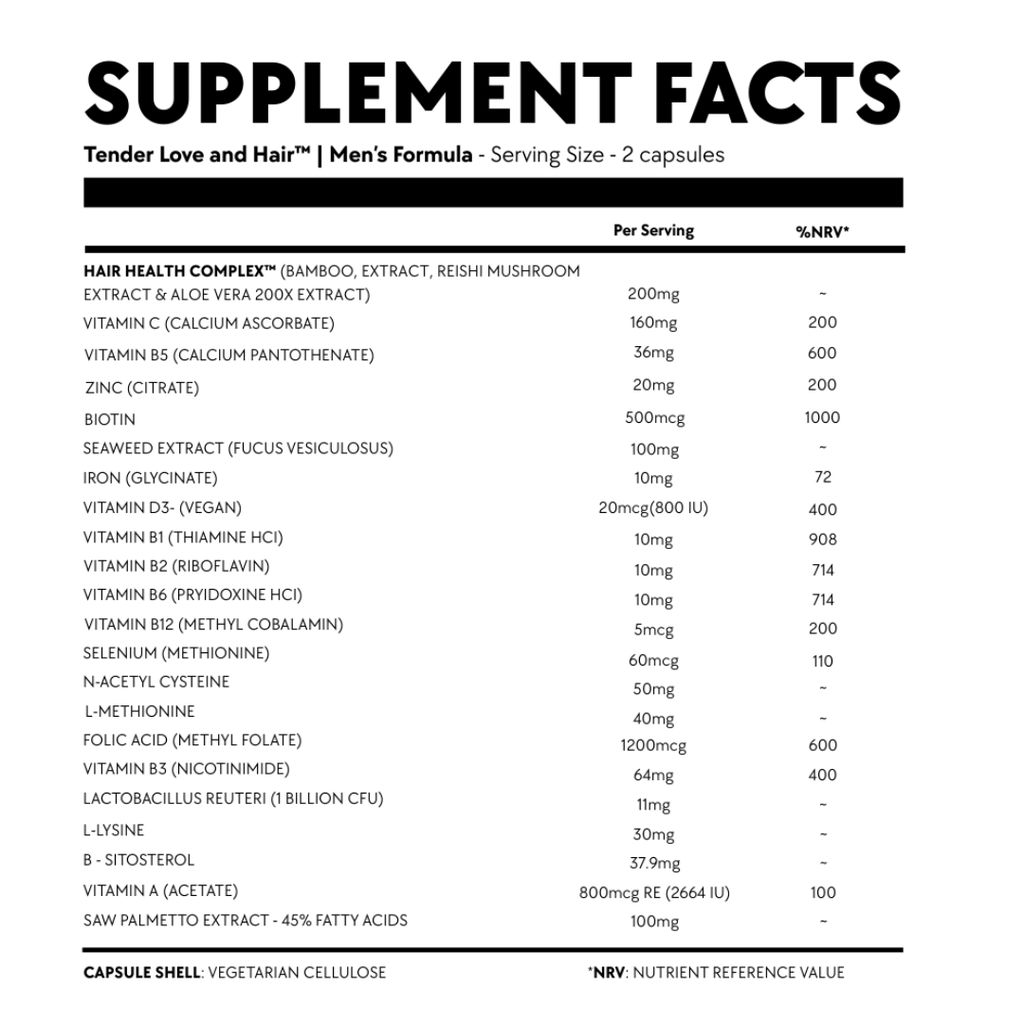 Tender Love and Hair - Men's Hair Vitamins - Image 2