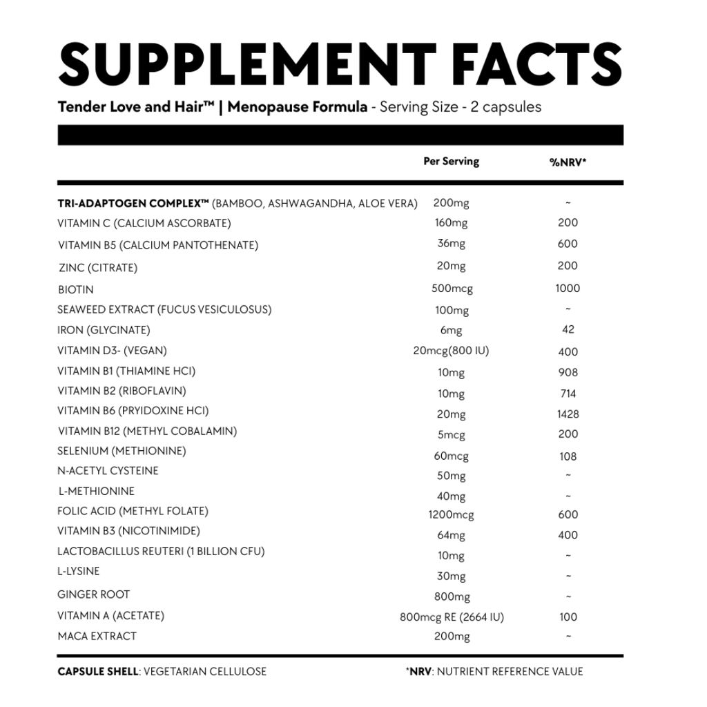 Tender Love and Hair - Menopause Hair Vitamins - Image 2