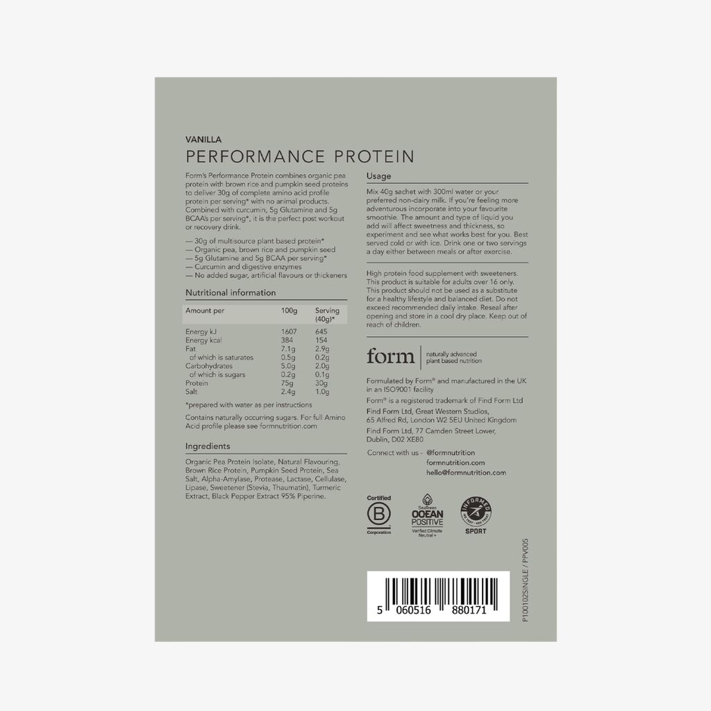 Performance Protein - Vanilla - Single Serve Sachets - Image 2