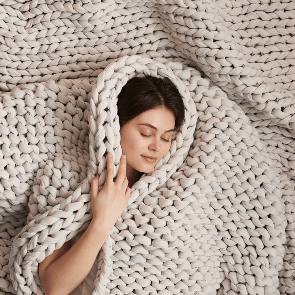 Cotton Weighted Blanket - Moonstone Grey - Image 2