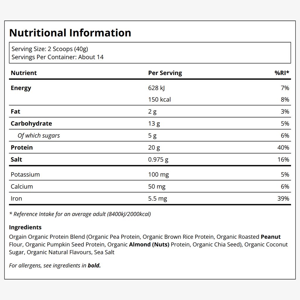 Organic Simple Protein Powder - Vanilla - Image 2