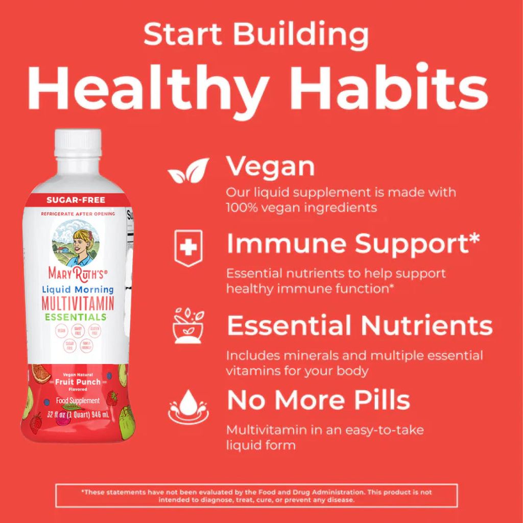 Liquid Morning Multivitamin Essentials+ - Fruit Punch - Image 7