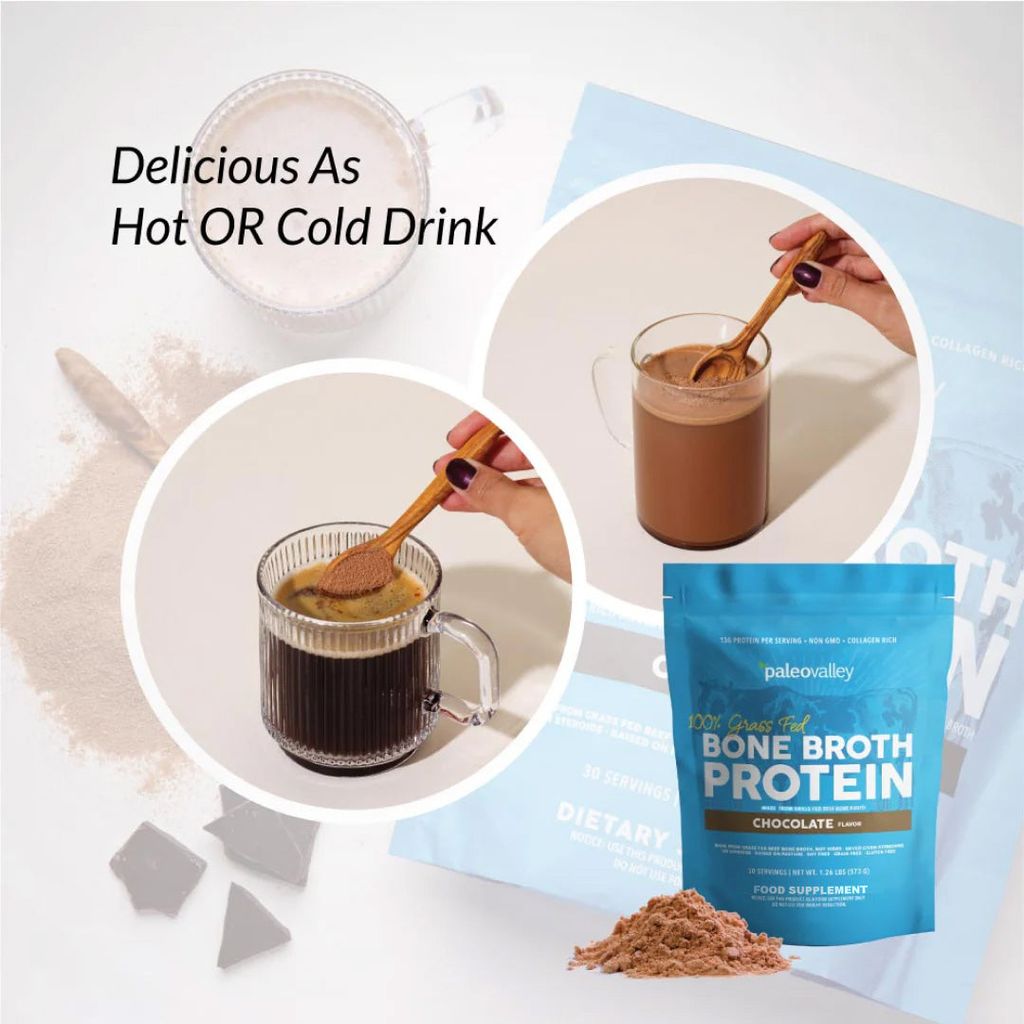 100% Grass Fed Bone Broth Protein Powder - Vanilla - Image 3