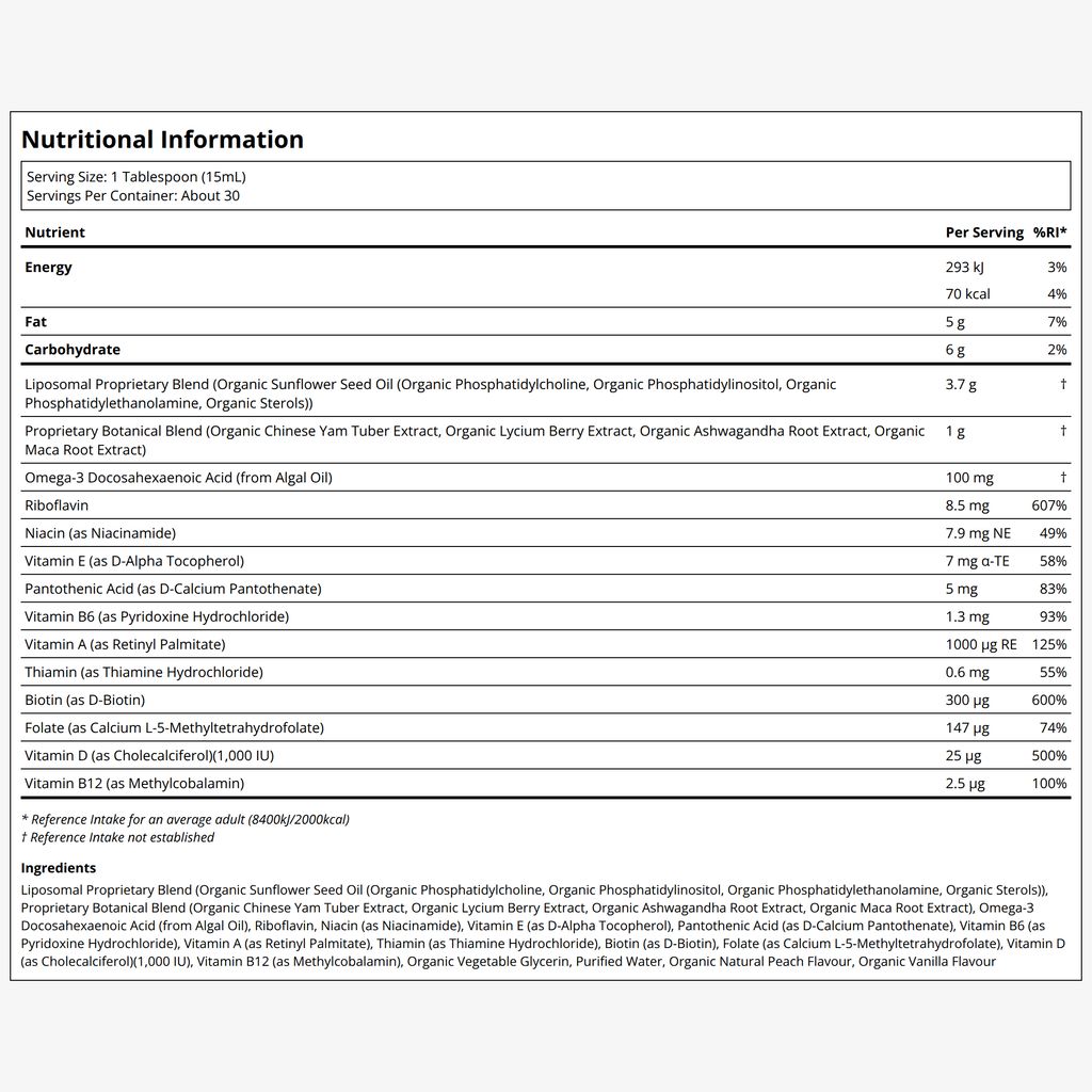 Women's Multivitamin Liposomal - Vanilla Peach - Image 2