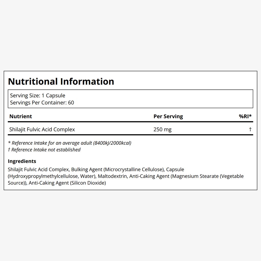 Shilajit Fulvic Acid Complex