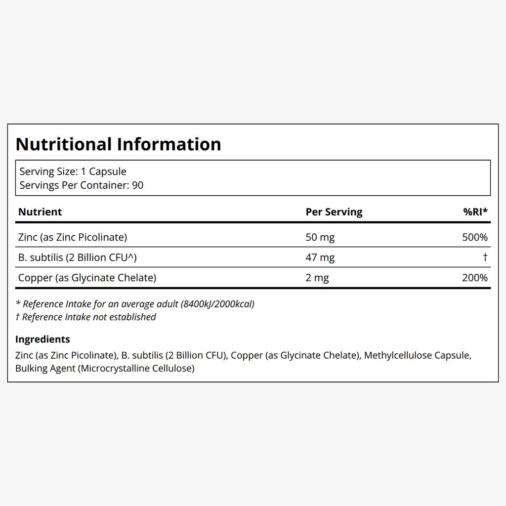 Amen Zinc Copper with Probiotics