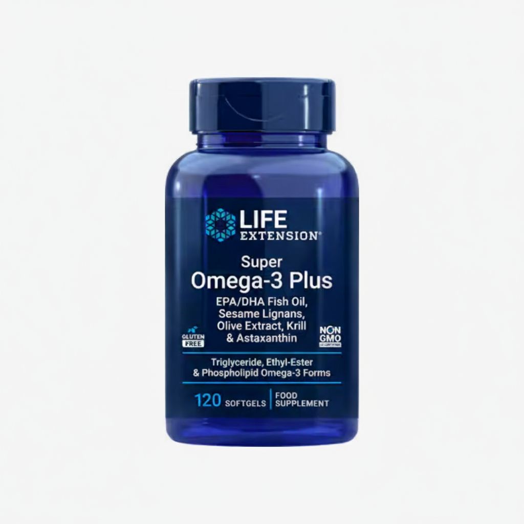 Super Omega-3 Plus EPA/DHA Fish Oil, Sesame Lignans, Olive Extract, Krill & Astaxanthin