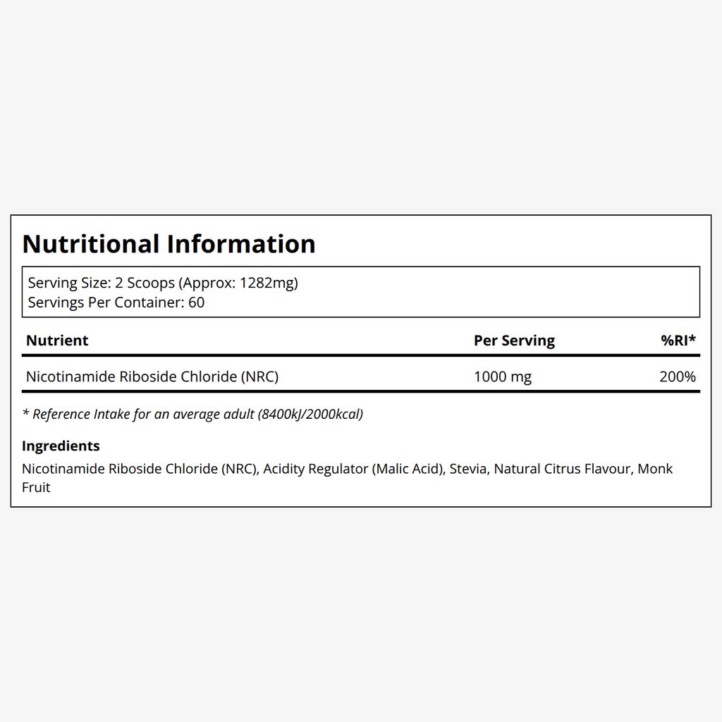 NR (Nicotinamide Riboside) Powder 1,000 mg - Smooth Taste Blend - Image 2