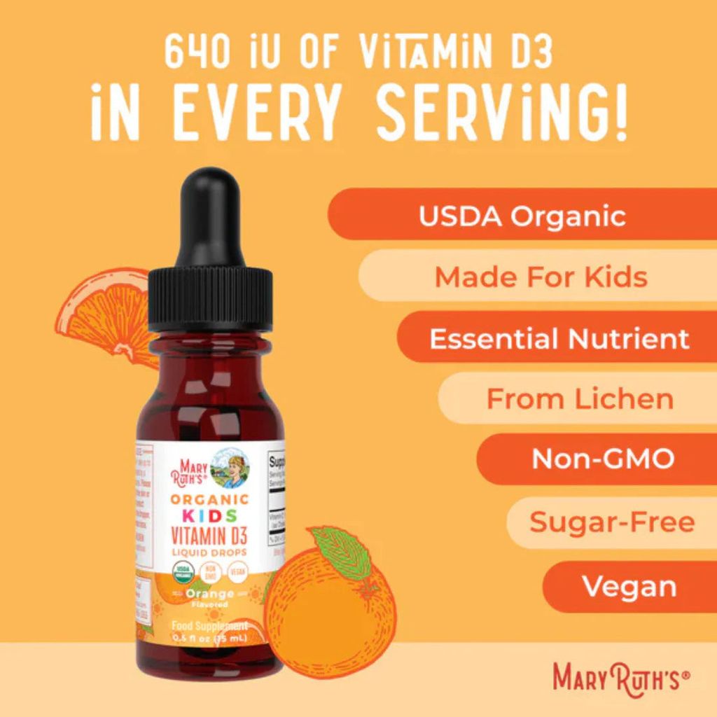 Kids Vitamin D3 Liquid Drops - Orange - Image 4