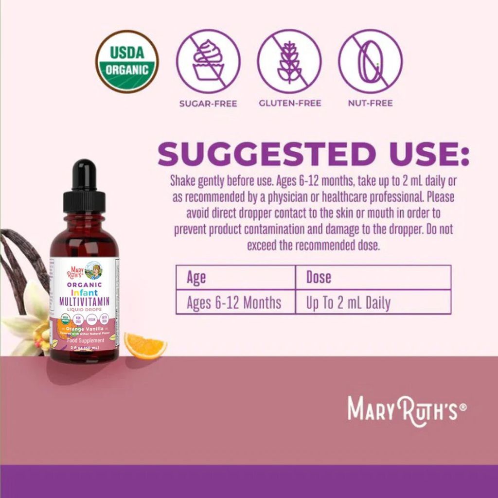 Infant Multivitamin with Iron Liquid Drops - - Orange Vanilla - Image 5