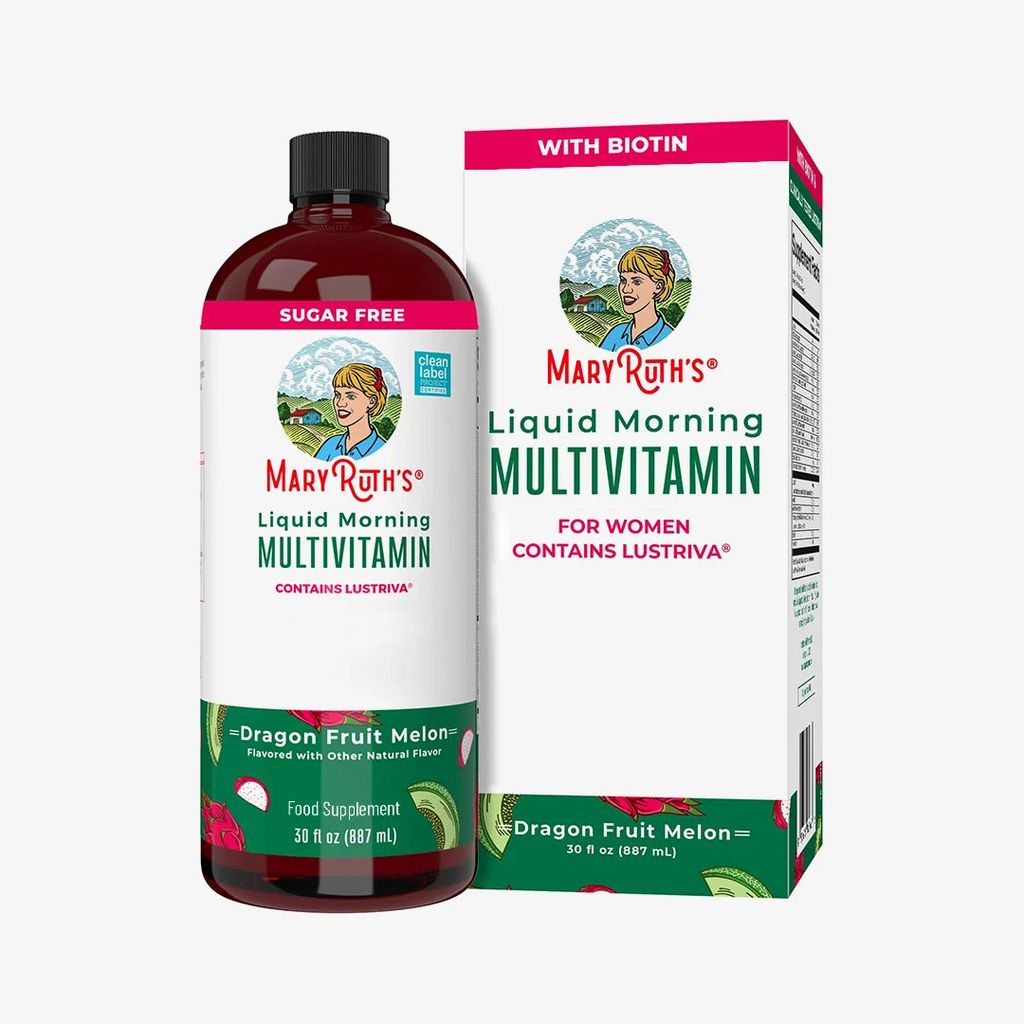 Liquid Morning Multivitamin + Hair Growth - Dragonfruit Melon, PS Free