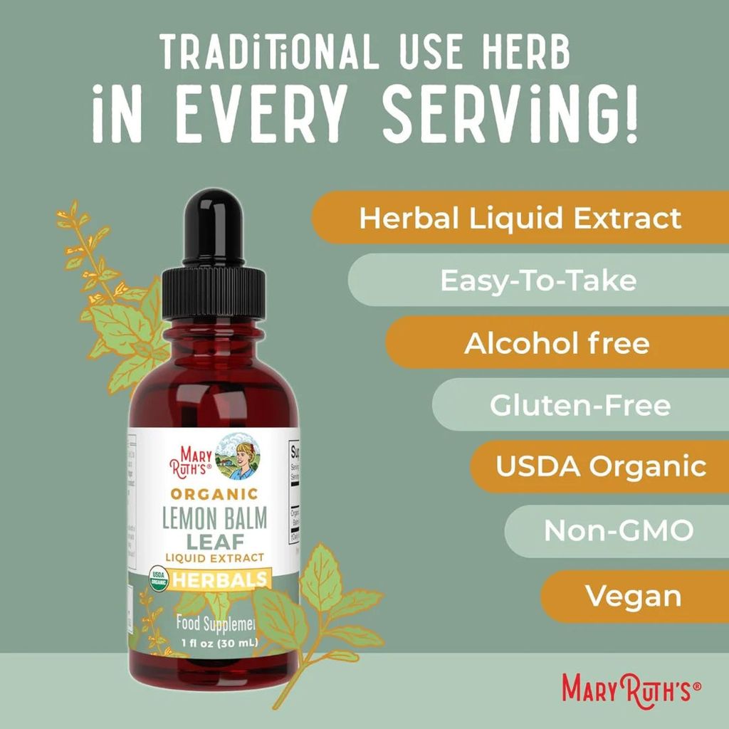 Organic Lemon Balm Leaf Liquid Drops - Image 3