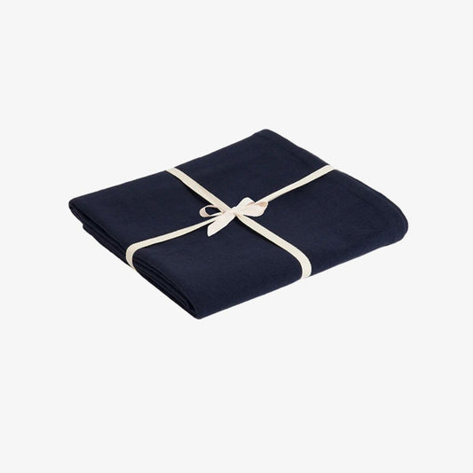 Organic Cotton Yoga Blanket - Navy Blue