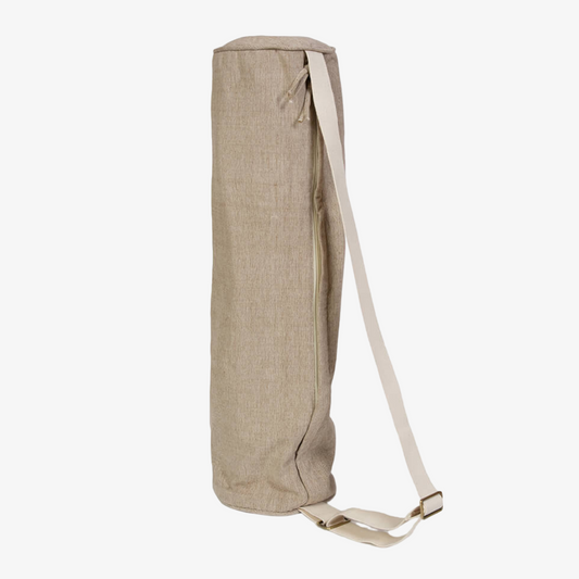 Organic Cotton Two Toned Yoga Mat Bag - Ecru