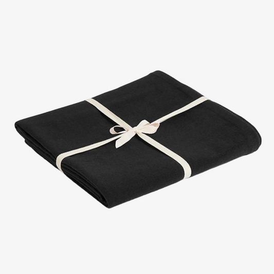 Organic Cotton Yoga Blanket - Black