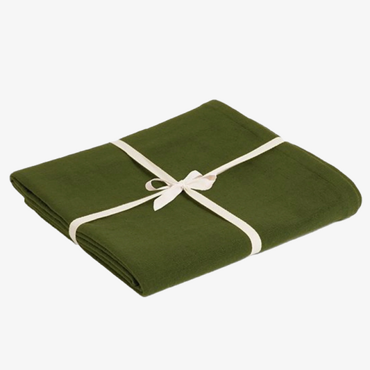 Organic Cotton Yoga Blanket - Green