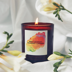 Amber glass candle: Neroli