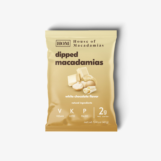 House of Macadamias - Dipped white chocolate