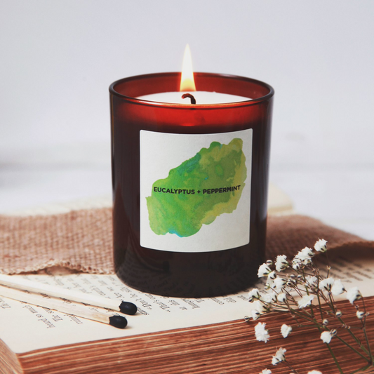REFRESH - Eucalyptus + Peppermint Amber Jar Candle