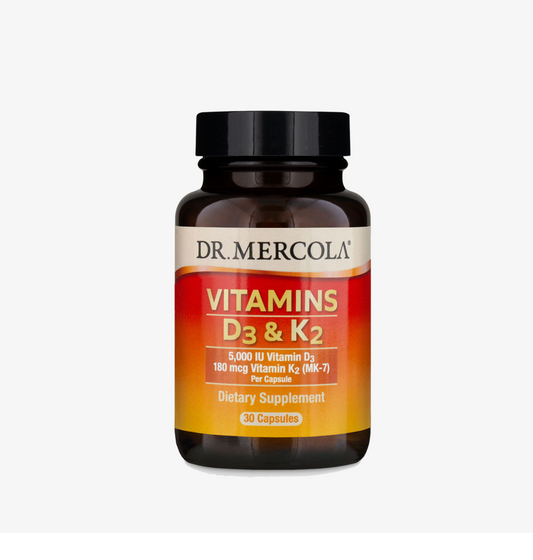 Dr Mercola vitamin D3 and K2 capsules