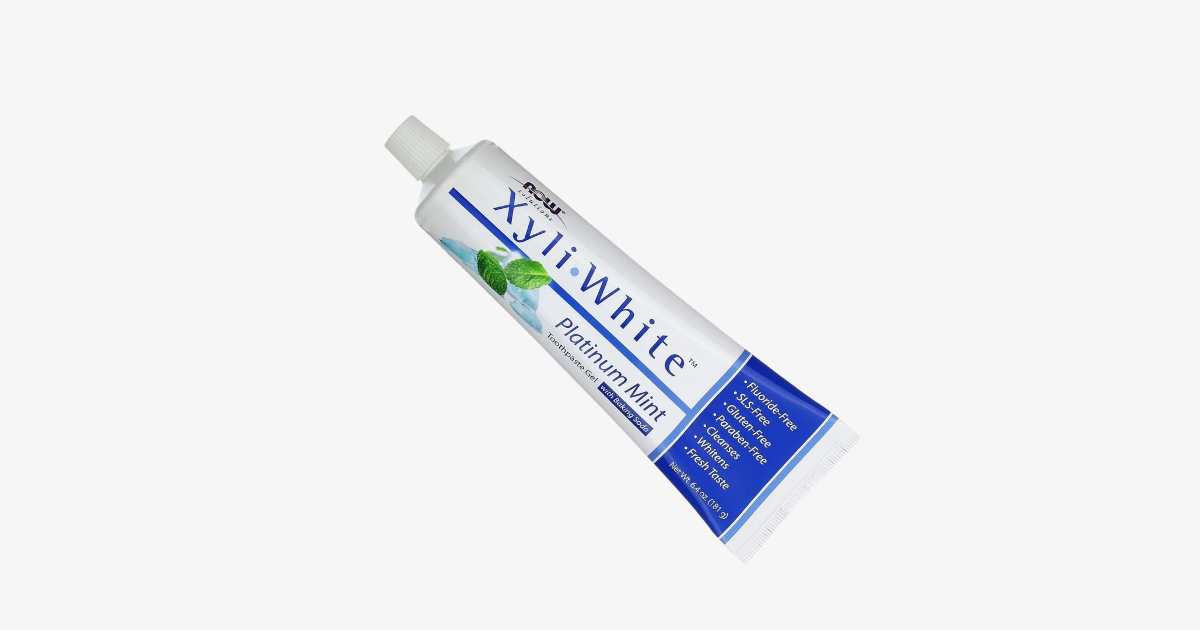 NOW Foods XyliWhite Platinum Mint Toothpaste Gel with Baking Soda